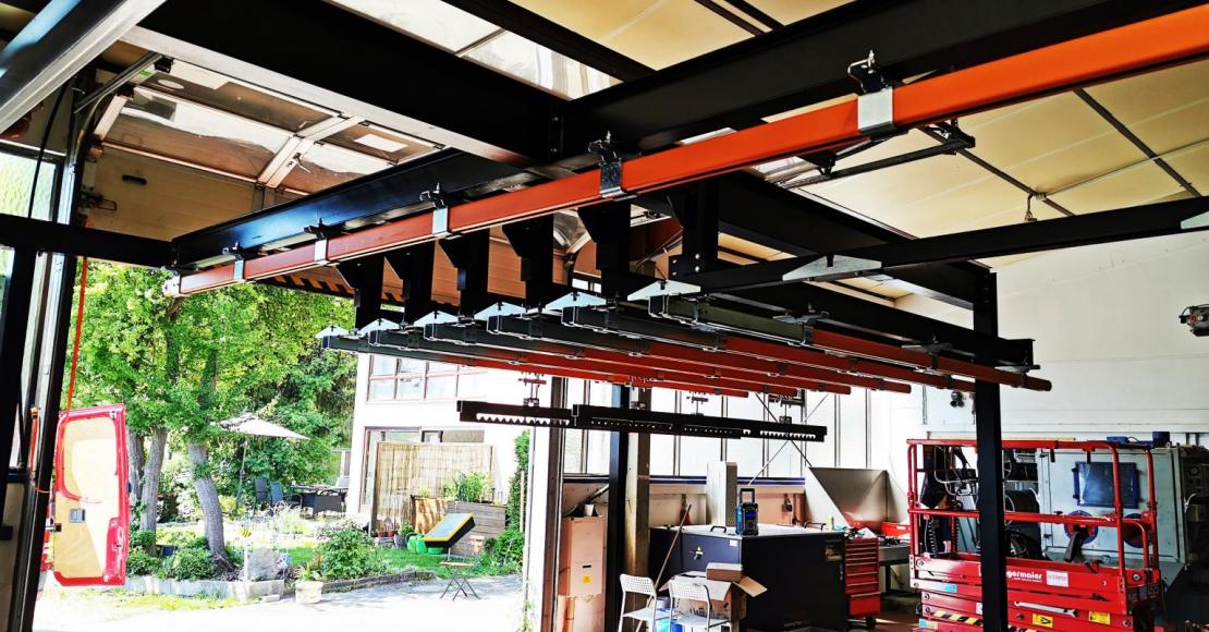 power and free, dropsecties, kettingbanen, kettingbaansysteem, monorailsysteem, GIS-takels, cleantrack, bovenloopkranen, zwenkkranen, intern transportsysteem, traversekranen, verdeelbrug, spuitrobots, peodercoatingstraat, poedercoatcabine, moffelovens, baden