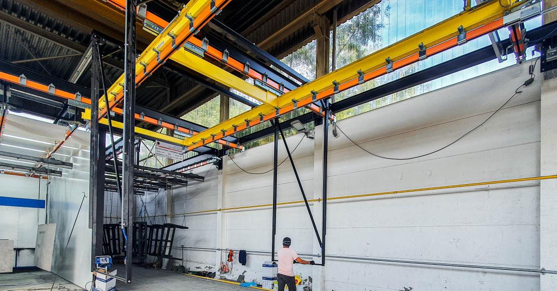 manual monorail with shunting bridge cassette systeem 1